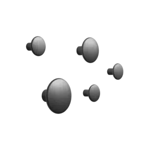 Dots Metal Set of 5 - Black von Muuto